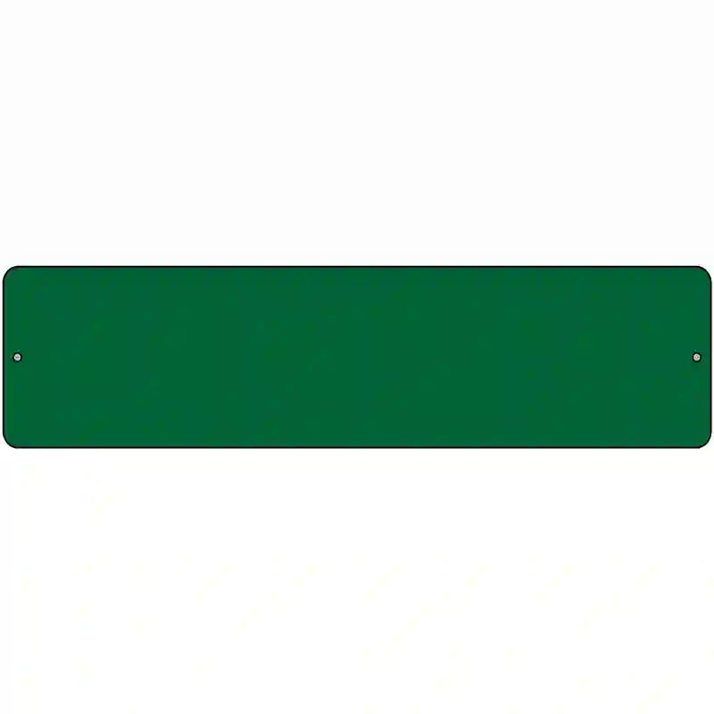 Green Solid Blank Novelty Metal Street Sign 12" x 3" (MK)