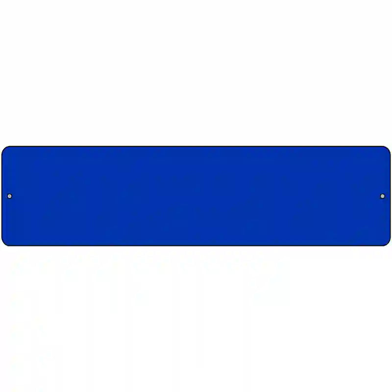 Blue Solid Blank Novelty Metal Street Sign 12" x 3" (MK)