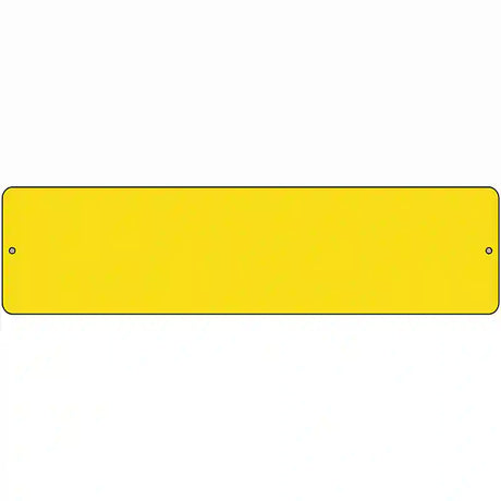 Yellow Solid Blank Novelty Metal Street Sign 12" x 3" (MK)