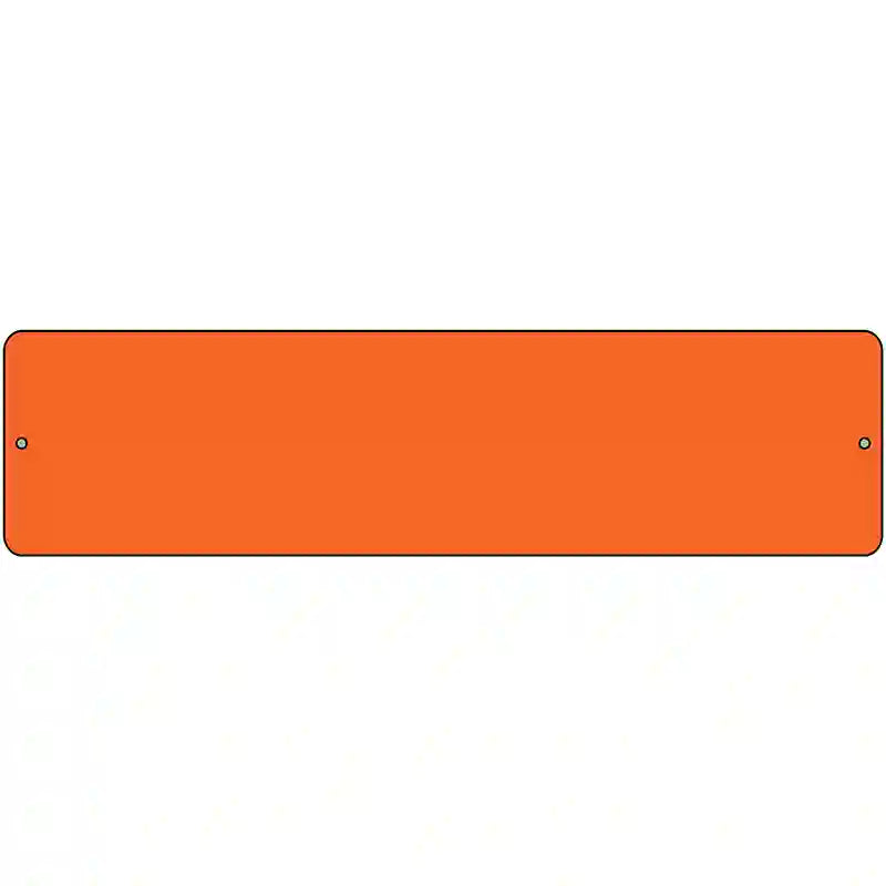 Orange Solid Blank Novelty Metal Street Sign 12" x 3" (MK)