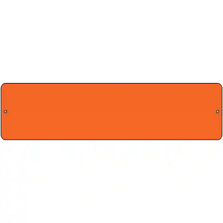 Orange Solid Blank Novelty Metal Street Sign 12" x 3" (MK)