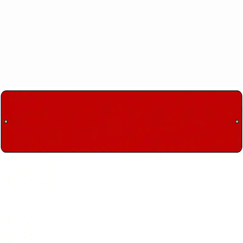 Red Solid Blank Novelty Metal Street Sign 12" x 3" (MK)