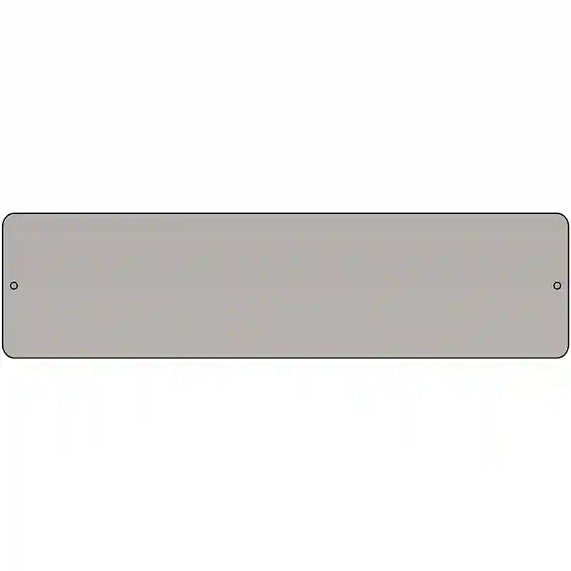 Gray Solid Blank Novelty Metal Street Sign 12" x 3" (MK)