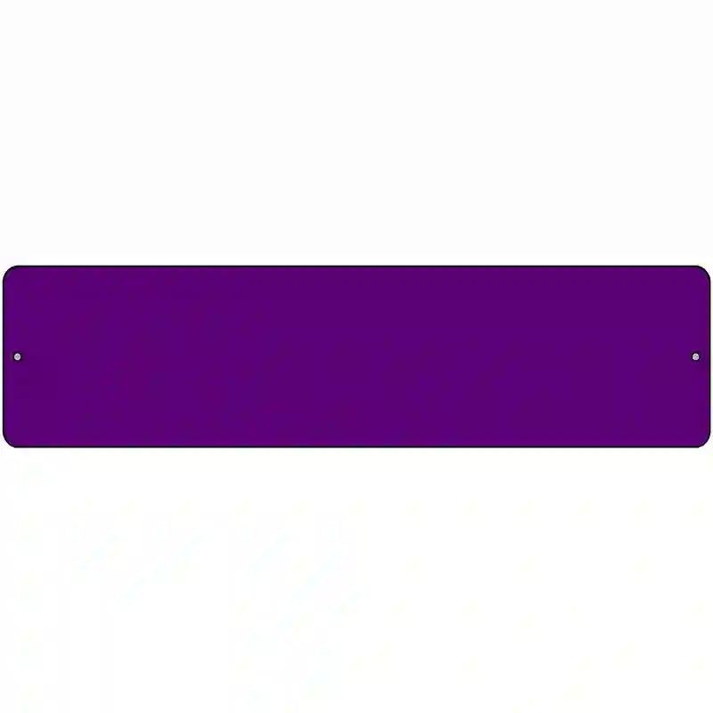 Purple Solid Blank Novelty Metal Street Sign 12" x 3" (MK)