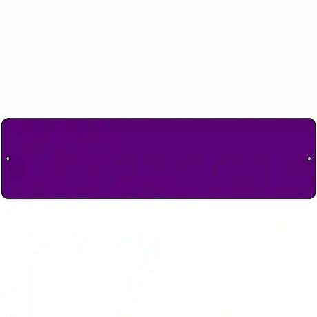 Purple Solid Blank Novelty Metal Street Sign 12" x 3" (MK)