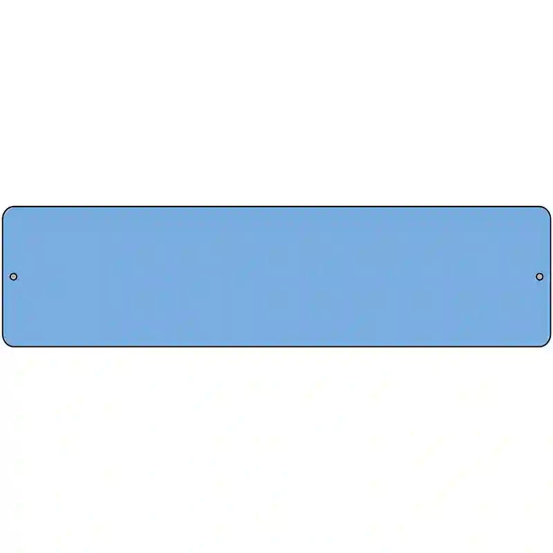 Light Blue Solid Blank Novelty Metal Street Sign 12" x 3" (MK)