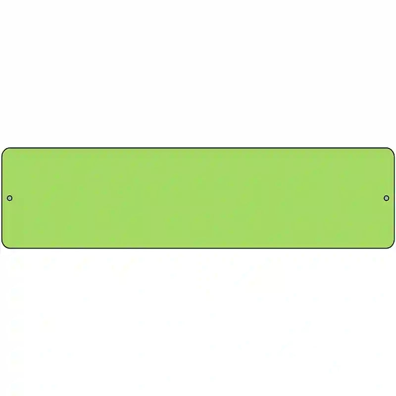 Lime Green Solid Blank Novelty Metal Street Sign 12" x 3" (MK)