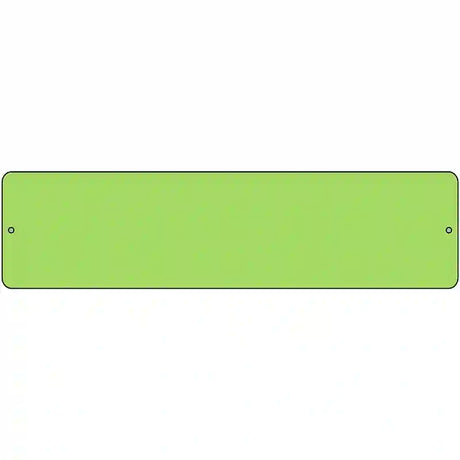 Lime Green Solid Blank Novelty Metal Street Sign 12" x 3" (MK)