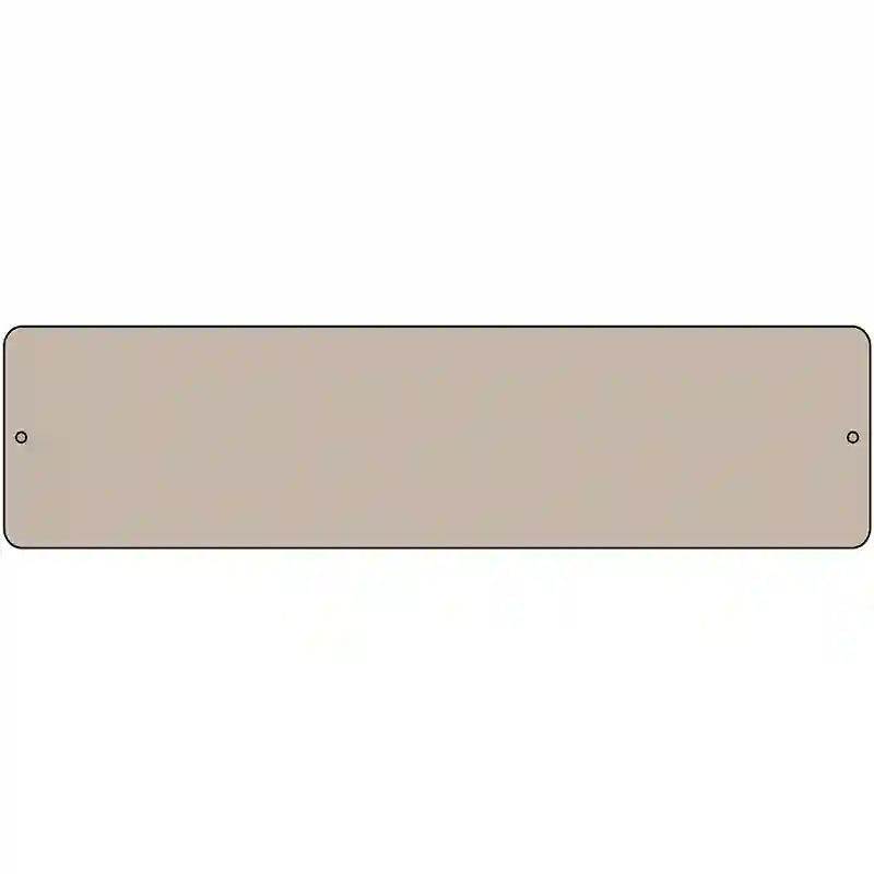 Tan Solid Blank Novelty Metal Street Sign 12" x 3" (MK)