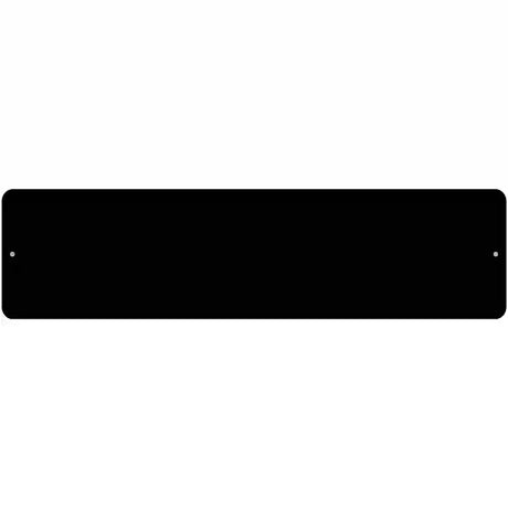 Black Solid Blank Novelty Metal Street Sign 12" x 3" (MK)