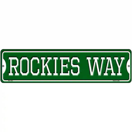 Rockies Way Novelty Metal Street Sign 12" x 3" (MK)