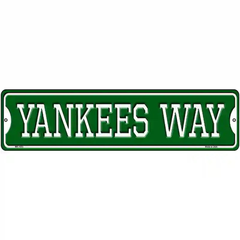 Yankees Way Novelty Metal Street Sign 12" x 3" (MK)