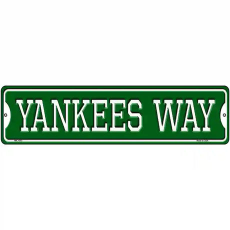 Yankees Way Novelty Metal Street Sign 12" x 3" (MK)