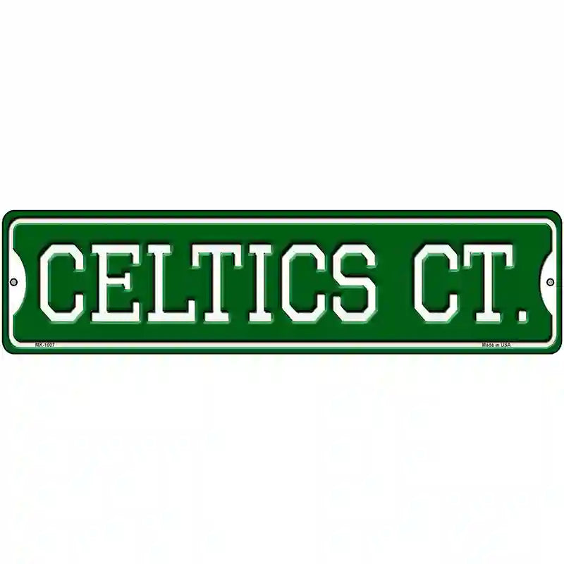 Celtics Ct Novelty Metal Street Sign 12" x 3" (MK)