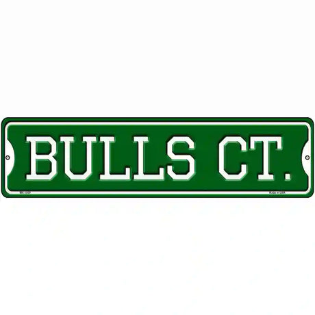 Bulls Ct Novelty Metal Street Sign 12" x 3" (MK)