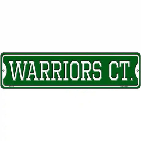 Warriors Ct Novelty Metal Street Sign 12" x 3" (MK)