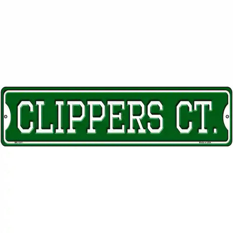 Clippers Ct Novelty Metal Street Sign 12" x 3" (MK)