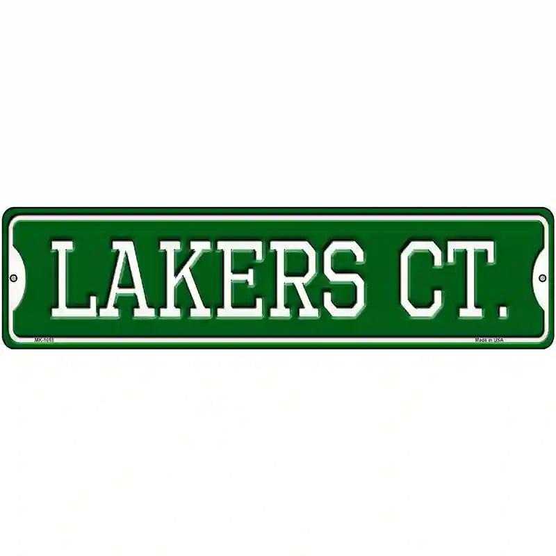 Lakers Ct Novelty Metal Street Sign 12" x 3" (MK)