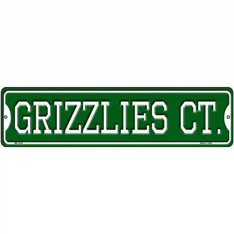 Grizzlies Ct Novelty Metal Street Sign 12" x 3" (MK)