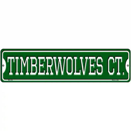 Timberwolves Ct Novelty Metal Street Sign 12" x 3" (MK)