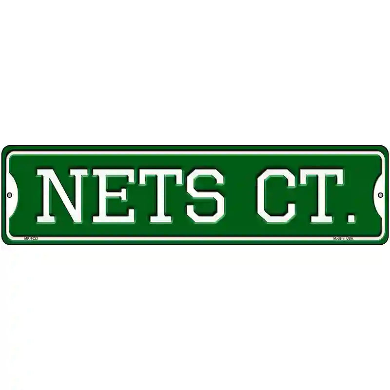 Nets Ct Novelty Metal Street Sign 12" x 3" (MK)