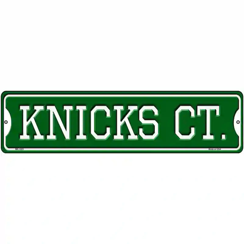 Knicks Ct Novelty Metal Street Sign 12" x 3" (MK)