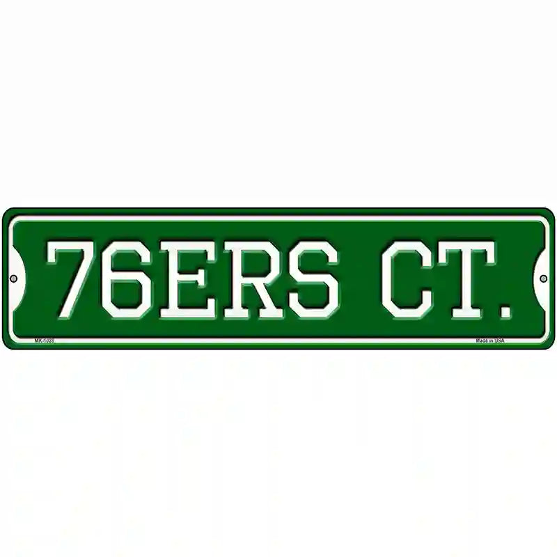 76ers Ct Novelty Metal Street Sign 12" x 3" (MK)