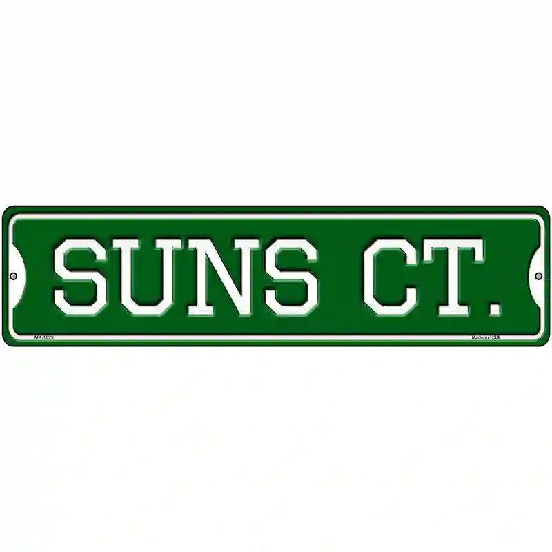 Suns Ct Novelty Metal Street Sign 12" x 3" (MK)