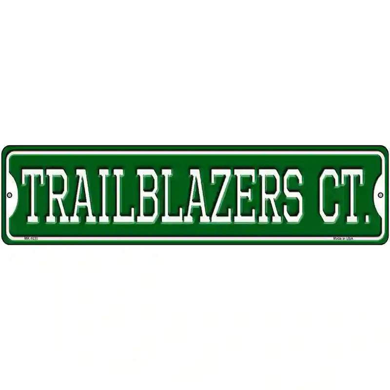 Trailblazers Ct Novelty Metal Street Sign 12" x 3" (MK)