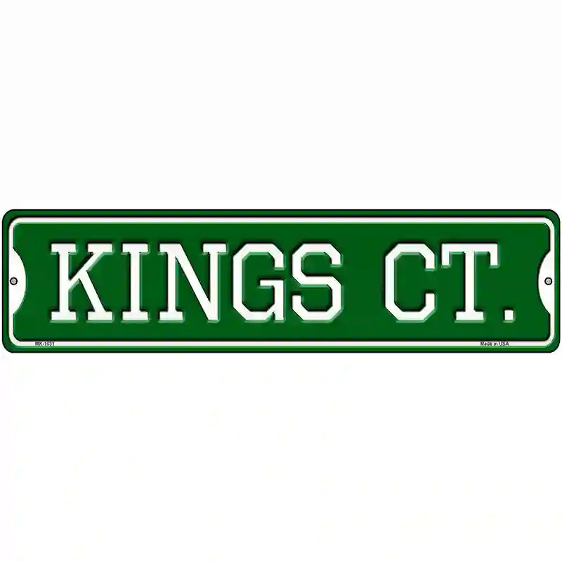 Kings Ct Novelty Metal Street Sign 12" x 3" (MK)