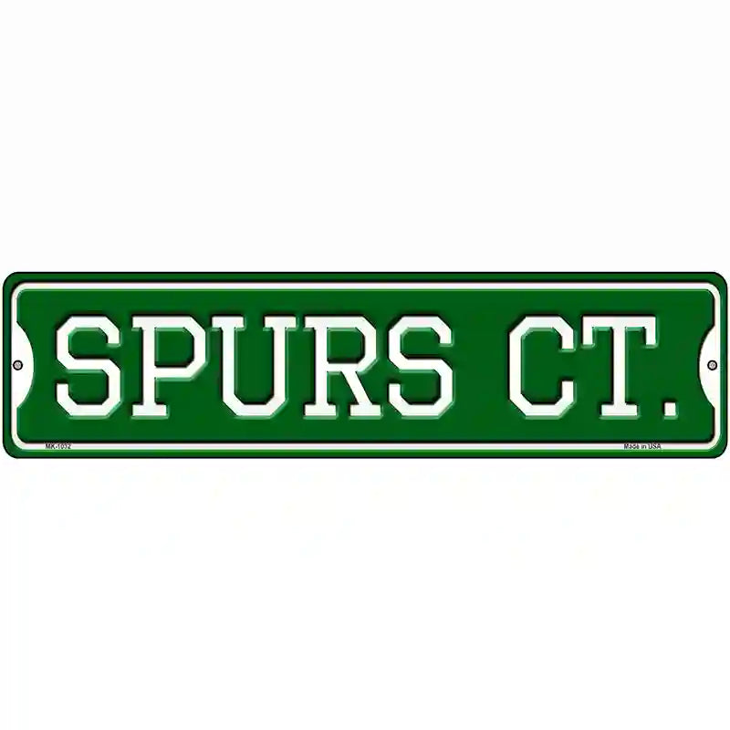 Spurs Ct Novelty Metal Street Sign 12" x 3" (MK)