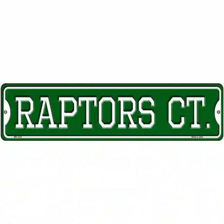 Raptors Ct Novelty Metal Street Sign 12" x 3" (MK)