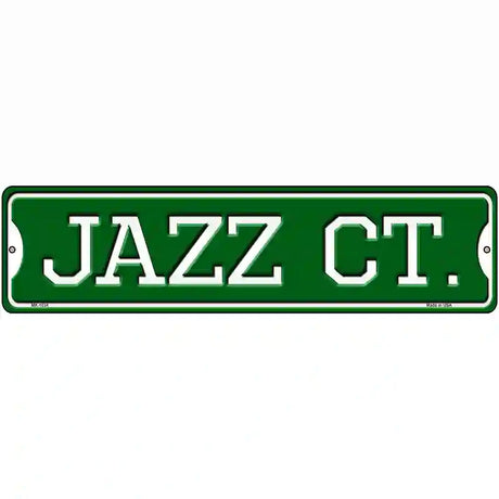 Jazz Ct Novelty Metal Street Sign 12" x 3" (MK)