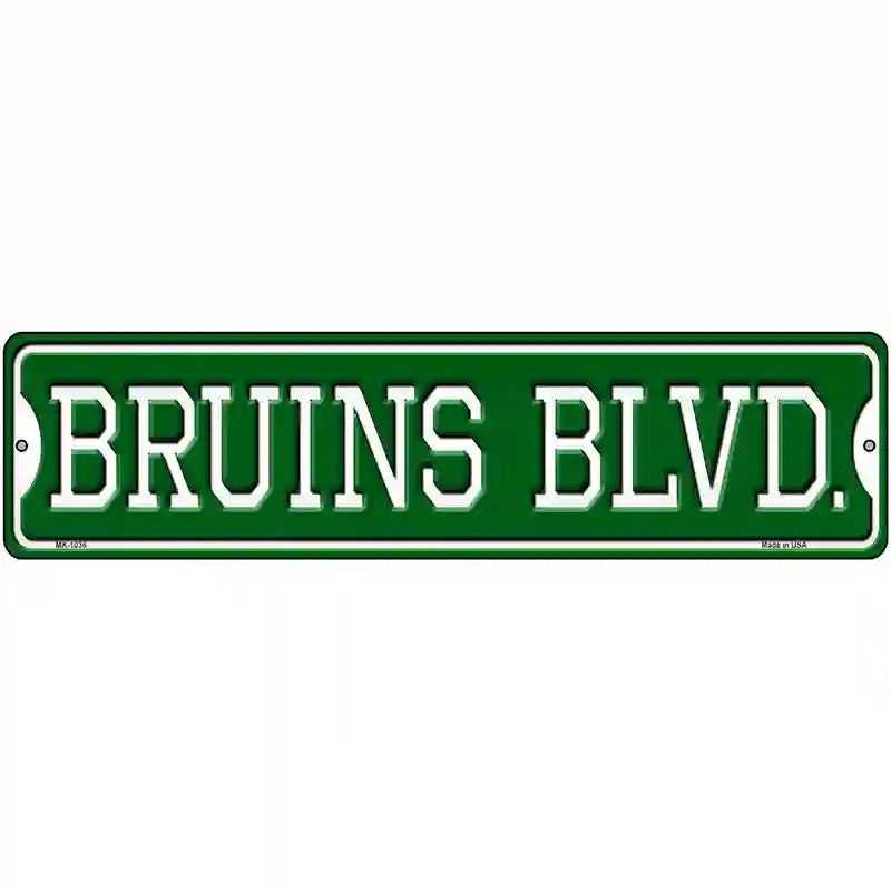 Bruins Blvd Novelty Metal Street Sign 12" x 3" (MK)