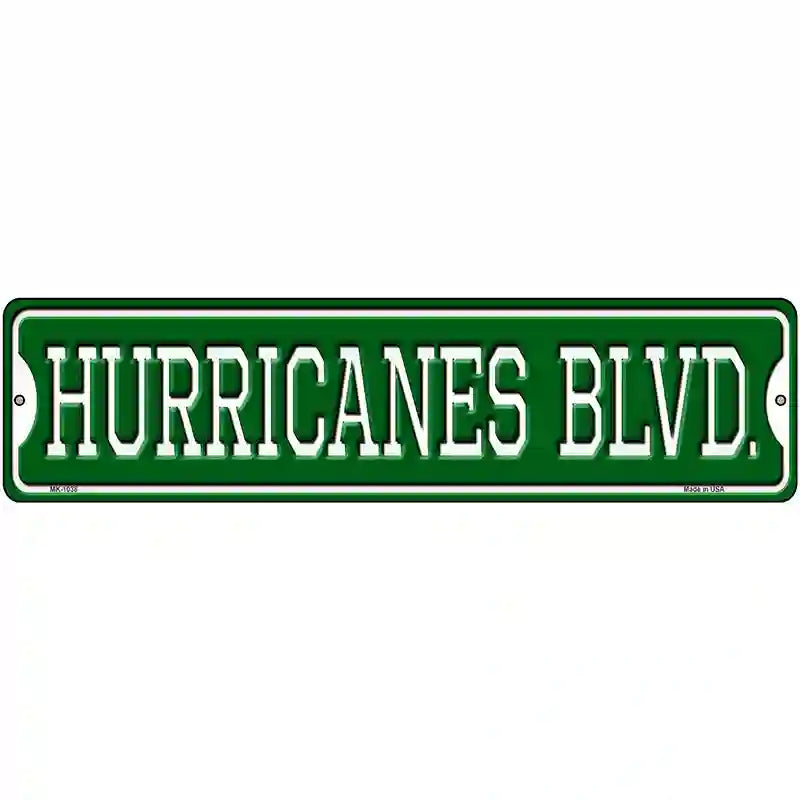 Hurricanes Blvd Novelty Metal Street Sign 12" x 3" (MK)