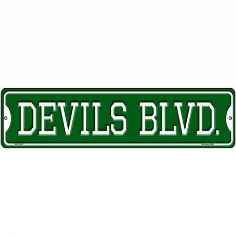 Devils Blvd Novelty Metal Street Sign 12" x 3" (MK)