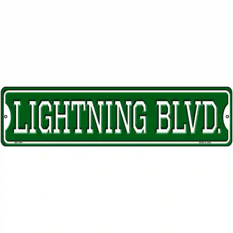 Lightning Blvd Novelty Metal Street Sign 12" x 3" (MK)