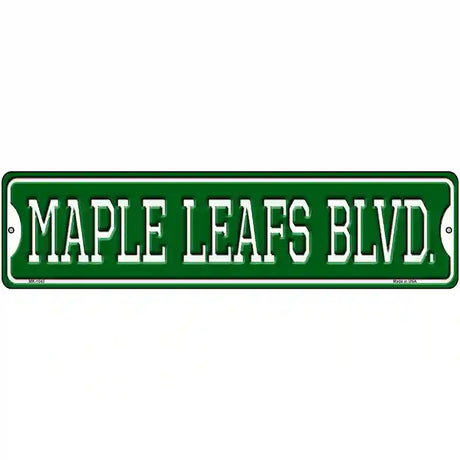 Maple Leafs Blvd Novelty Metal Street Sign 12" x 3" (MK)