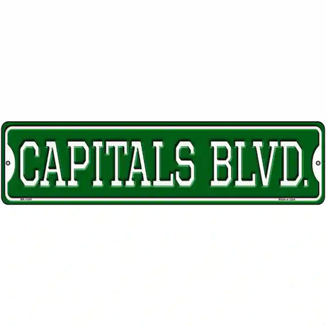 Capitals Blvd Novelty Metal Street Sign 12" x 3" (MK)