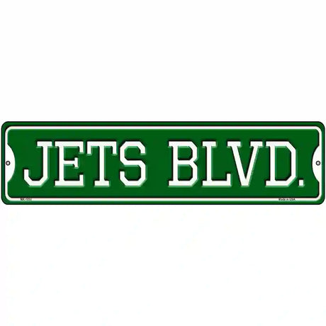 Jets Blvd Novelty Metal Street Sign 12" x 3" (MK)