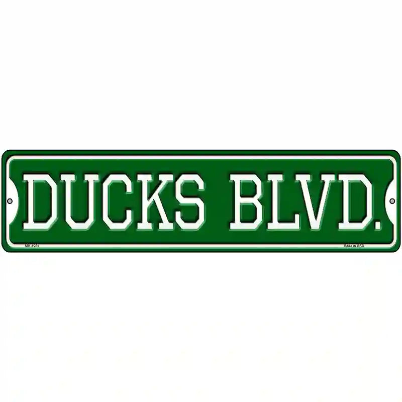 Ducks Blvd Novelty Metal Street Sign 12" x 3" (MK)