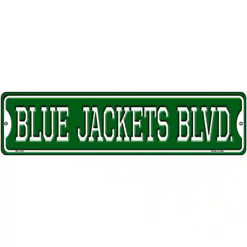 Blue Jackets Blvd Novelty Metal Street Sign 12" x 3" (MK)