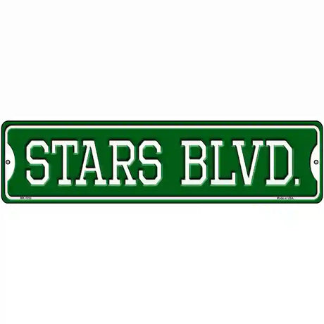 Stars Blvd Novelty Metal Street Sign 12" x 3" (MK)