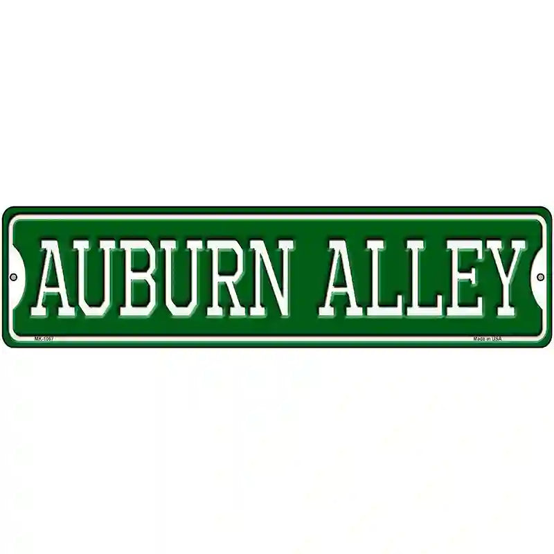 Auburn Alley Novelty Metal Street Sign 12" x 3" (MK)