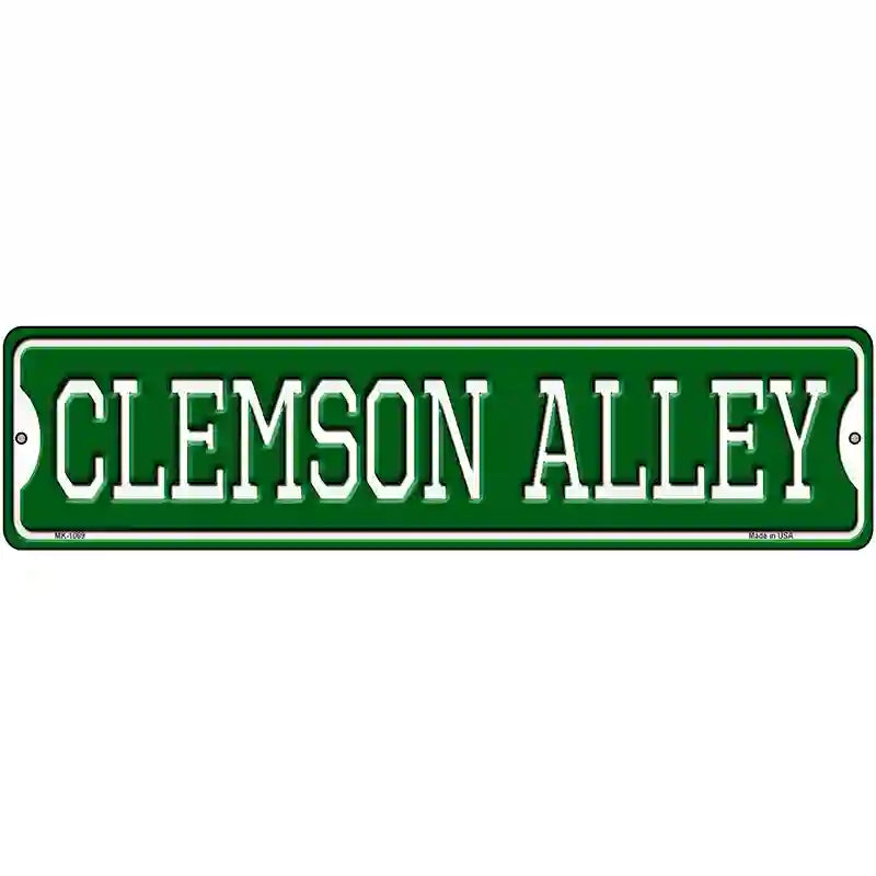 Clemson Alley Novelty Metal Street Sign 12" x 3" (MK)