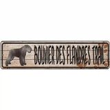 Bouvier Des Flandres Trail Novelty Metal Street Sign 12" x 3" (MK)