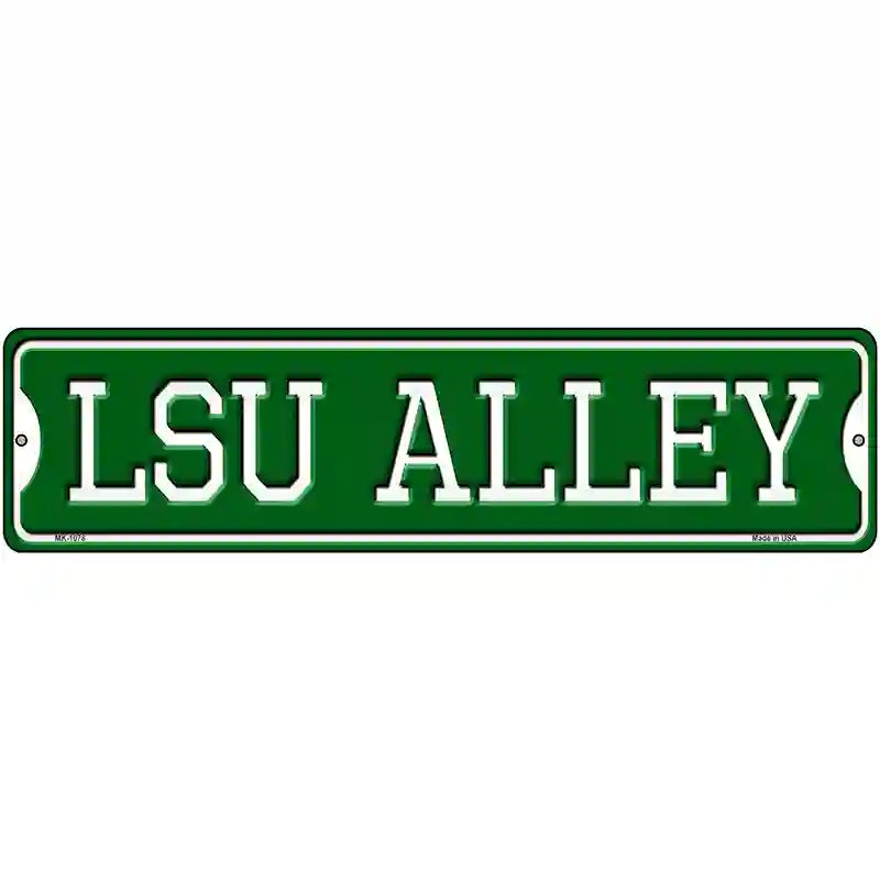 LSU Alley Novelty Metal Street Sign 12" x 3" (MK)