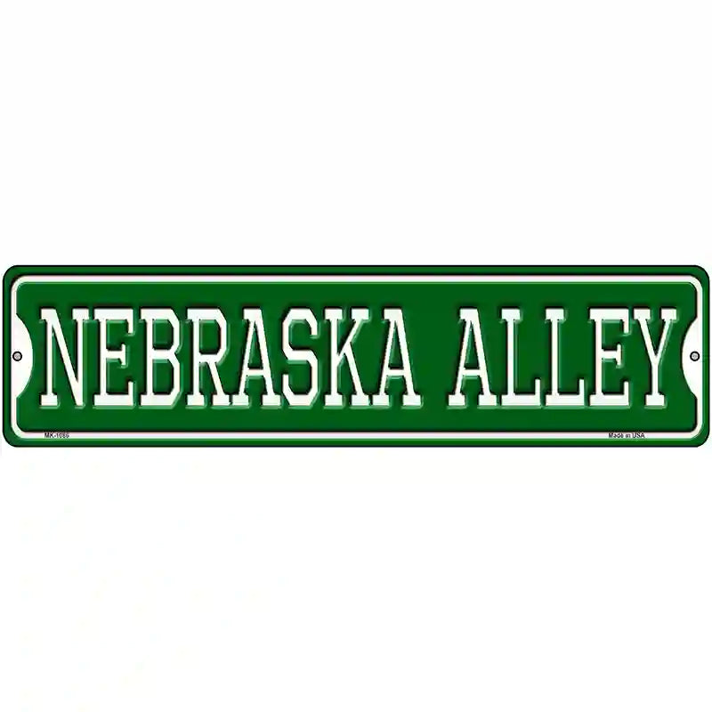 Nebraska Alley Novelty Metal Street Sign 12" x 3" (MK)