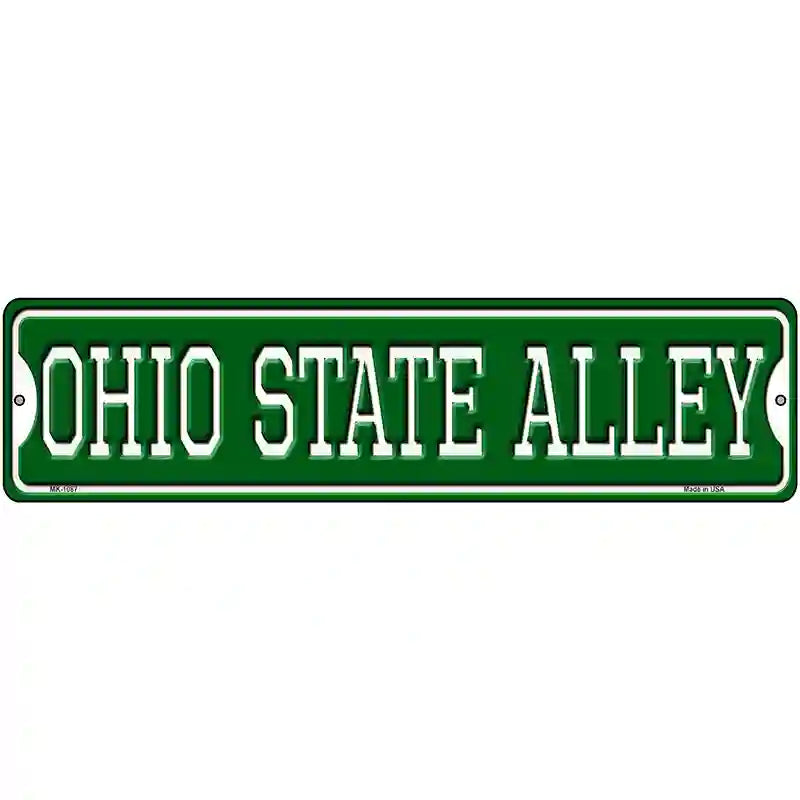 Ohio State Alley Novelty Metal Street Sign 12" x 3" (MK)