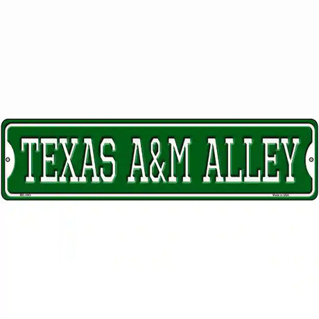 Texas A&M Alley Novelty Metal Street Sign 12" x 3" (MK)